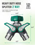 2 3/4'' 100% (1 Pack) RAINPOINT Garden Hose Splitter Way Heavy Duty, Connector Water Hose Bib Y Spigot Splitter