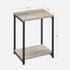 ULET271B02 VASAGLE Side Table, Small End Table, Nightstand for Living Room, Bedroom, Office, Bathroom, Greige and Black