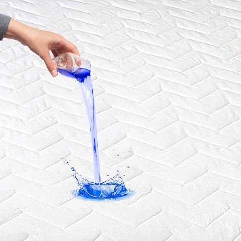 13" Waterguard Quilted Cotton Mattress Pad - Full XL Size - Soft, Comfortable, and Fluffy Mattress Pad - Waterproof