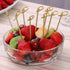 100 PCS Natural Bamboo Cocktail Picks, 4.7 Inch Toothpicks for Appetizers, Fancy Tooth Picks for Party Supplies