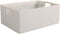 Fabric Storage Bin Box, Foldable Cotton Linen Basket with Wooden Handles, Large Rectangular Laundry Organizer.