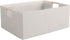 Fabric Storage Bin Box, Foldable Cotton Linen Basket with Wooden Handles, Large Rectangular Laundry Organizer.