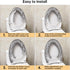 Toilet Seat Cover, Bathroom Soft Thicker Warmer with Snaps, Stretchable Washable Fiber Cloth Covers (Grey)