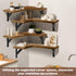 Gabotrie Set 4,L-Shaped Corner Floating Shelves of Wall Mounted Shelf,Rustic Wood Corner Shelvesfor Wall Storage