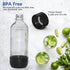 2 Packs Mycket Soda Water Bottle Caps, Soda Carbonating Bottles Caps Compatible with Most Soda Machine BottleBlack