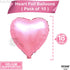 KatchOn Light Pink Heart Balloons - 18 Inch, Pack of 10 for Valentines Day Decorations