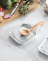 MALACASA Large Spoon Rest, Marble Grey Porcelain Holder for Kitchen Counter, Utensils Rests for Spatula, Ladle, Tongs