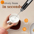 Handheld Rechargeable Milk Frother with Stand, Electric Whisk for Coffee, Detachable with 3 Stainless Whisks, Black