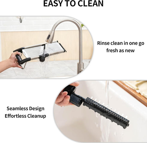 Mandoline Food Slicer, Adjustable Mandoline Slicer for Kitchen, Stainless Steel Mandolin Vegetable Chopper