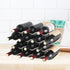 14 Countertop 4-Tier Bottles Wine Racks for Shelf, Wooden Wine Bottle Holder Stand, freestanding Wine Storage