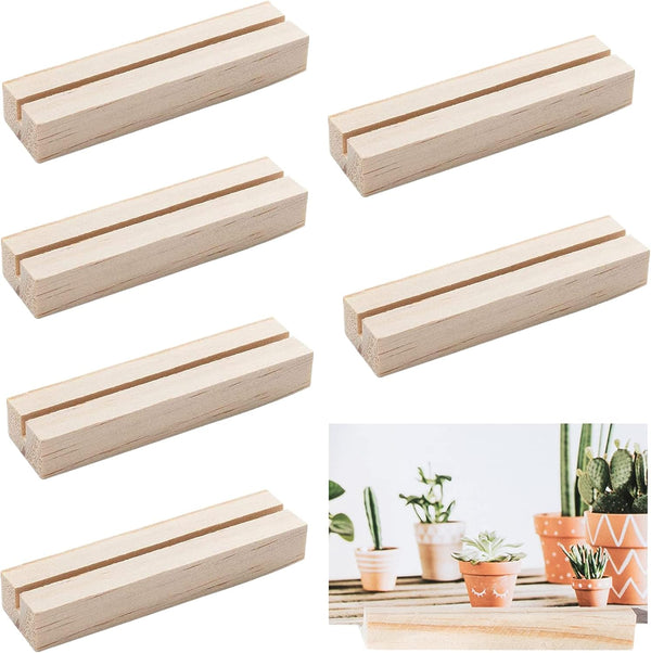 OLYCRAFT 20pcs Wood Place Card Holders for Wedding Party Events Decoration, Table Number Stand Mini Blackboard