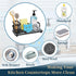 Counter Consumest Sponge Holder for Kitchen Sink - Sink Caddy Organizer with Water Absorbing Stone Tray, Detachable