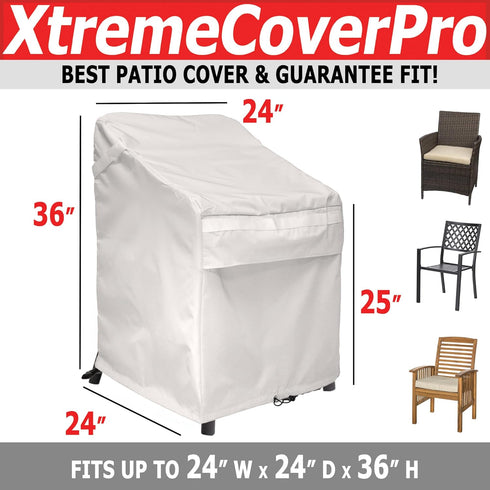 24D 24W 36H 800D 24x24x36 armless 24 24 36 inches x x UV-proof Waterproof Furniture Patio Cover white cream breathable