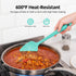U-Taste Silicone Spoon Spatula Set - 600ºF Heat Resistant Flexible Rubber Kitchen Baking Utensils Set of 3