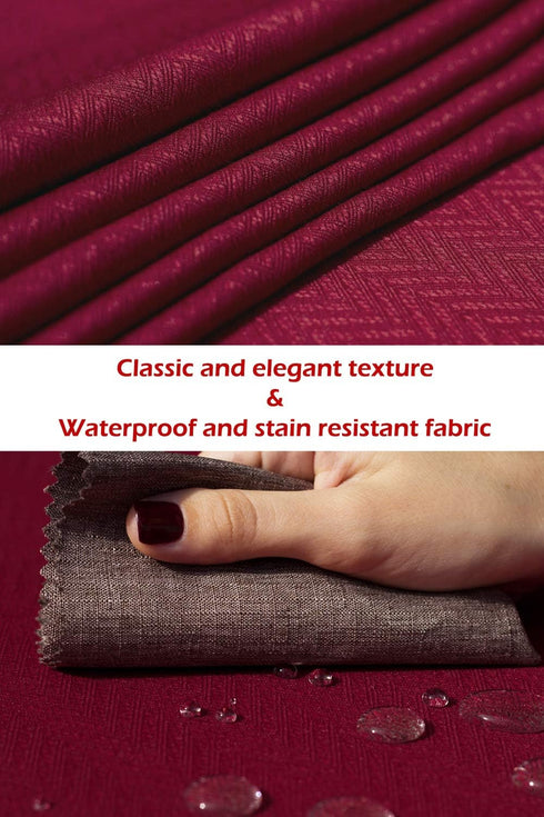 Red Placemats Set of 4, Double Layered Burgundy Place mats for Dining Table, Cranberry Waterproof Table Mats for
