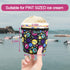Beautyflier 14-16oz Frozen Reusable Ice Cream Sleeves, Neoprene Ice Cream Pint Holder with Handle, Insulated Neoprene