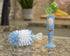 2 1 Nuby Easy Clean Dispensing Soft and Durable Bristle Bottle Brush with Textured Handles and Suction Base, in System