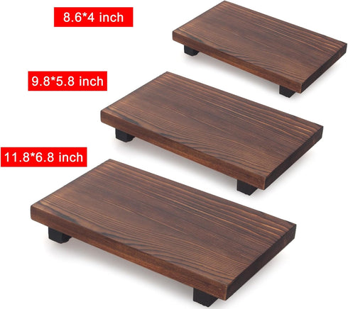 Small Kitchen Sink Soap Tray for Countertop, Wooden Risers for Bathroom Organizer Accessories and Decor