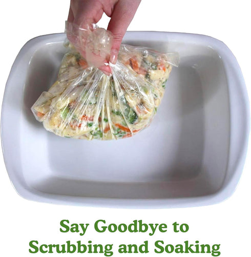 Regency Wraps Baking Dish Buddies, 14.5" X 19", Pack of 6 Non-Stick Liners for Mess-Free Casseroles