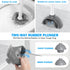 Toilet Plunger and Brush Set, 2-in-1 Heavy Duty Toilet Plunger with Silicone Bowl Brush and Ventilated Holder, White &
