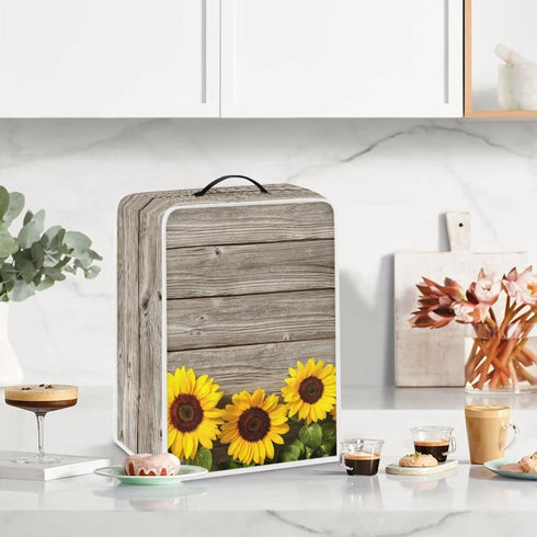 Sunflower Print Coffee Maker Cover Blender Dust Cover Juice Machine Protector Covers Kitchen Appliance Case Kitchen Tool with Top Handle