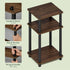 3-Tier 2-Pack, Furinno Just Turn-N-Tube End Table / Side Table / Night Stand / Bedside Table with Plastic Poles