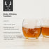 Set of 2 Viski Globe Glass Whiskey Tumblers, 10 oz, Etched Glass Whiskey Enthusiast Gift and Glassware Accessory
