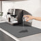 Coffee Mat Dish Drying Mats for Kitchen Counter, Waterproof Coffee Bar Accessories, Deep Gray, 12"*19"