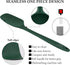 HOTEC High Heat Resistant Silicone Rubber Spatula Set, Non Stick Dishwasher Safe, Dark Green, Set of 5