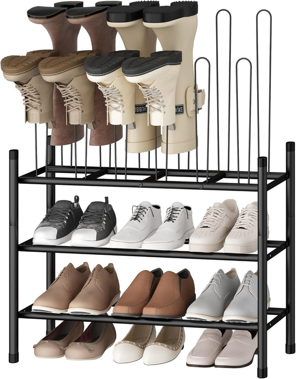 STO STO Detachable Shoe and Boot Rack Organizer, Metal Stackable Boot Rack