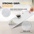 Viseeko Non-Adhesive Shelf Liner for Kitchen Cabinets, Strong Grip Marble Drawer Liner, Easy to Use (White, 11.8IN x