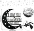 Ripeng I Love You Back Wall Art Moon Metal Decorations with Quote Silhouette for Home Bedroom Living Room Decor