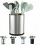 Extra Large Kitchen Utensil Holder, 360° Rotating Stainless Steel Storage Caddy for Flatware and Cooking Tools