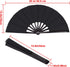 Maitys 2 Packs Large Clap Fans for Line Dancing, Chinese Folding Hand Fans for Men and Women (Black)
