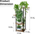 4 Bamworld Tier Plant Stand Small Plant Shelf for Indoor Plants Corner Flower Stand Wooden Plant Holder for Balcony