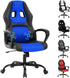 BORGEBY Blue Massage Gaming Chair for Kids, Ergonomic Office Chair Computer Chair with