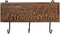 Ajuny Wooden Cloth Hook Coat Rack Wall Mount, Heavy Duty 3 Hooks with Carving for Hanging Hats, Clothes, Robes, Towels