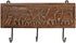 Ajuny Wooden Cloth Hook Coat Rack Wall Mount, Heavy Duty 3 Hooks with Carving for Hanging Hats, Clothes, Robes, Towels