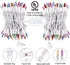 26.5 100 Count Set Easter Decorations Mini String Lights - feet Mini Light on White Wire Plug in End to End Connectable