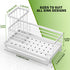 Cisily White Sink Caddy, Kitchen Sink Organizer with Removable Drip Tray, 304 Stainless Steel Dish Soap Holder