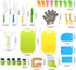 Kids Safe Knife Set for Toddlers, Real Cooking Tools with Gloves, Cutting Board & Crinkle Cutters