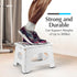 8 Inch) Handy Laundry Folding Lightweight Step Stool - Sturdy Enough to Support Adults and Safe Enough for Kids - Opens