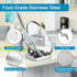 Vertical Spoon Rest and Lid Stand - Foodgrade Stainless Steel Pot Lid Holder with Drip Tray for Kitchen Counter