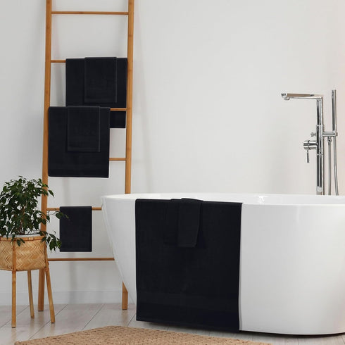 Belizzi Home 8 Set 100% 2 27x54, 2 16x28 4 13x13 Piece Towel Ring Spun Cotton, Bath Towels Hand Towels and Washcloths