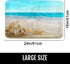 Britimes Bath Mat for Bathroom, Blue Beach Starfish Washable Floor Rug, 16x24 Inches for Kitchen Bedroom