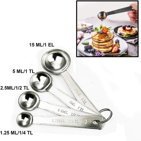 NewlineNY Stainless Steel 5 Pcs Handy Gourmet Pasta and Kitchen Tool Set, Multipurpose Kitchen Tools
