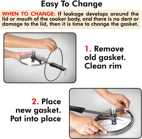 Hawkins A10-09 Gasket Sealing Ring for Pressure Cookers, Black, 2 to 4-Liter