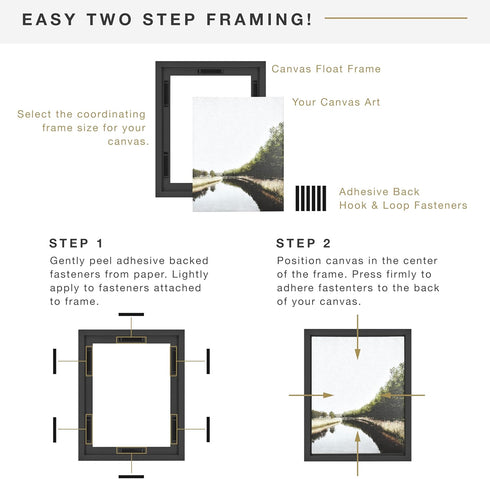 MCS Canvas Float Frames 24x30 - Black Frame for Finished Canvases, Vertical & Horizontal Wall Hanging