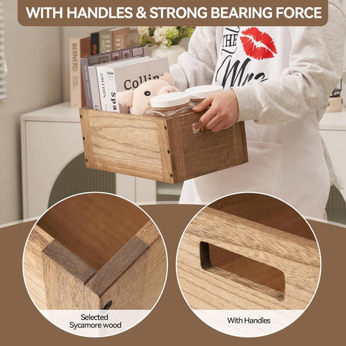 Closet C15-DBR KIRIGEN Stackable Wood Storage Cube /Basket/ Bins Organizer for Home Books Clothes Toy - Modular Open