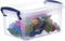 Superio Clear Plastic Storage Bin with Lid, 1.75 Qt, Non-Toxic, BPA Free, Stackable Tote for Home, Garage, Office